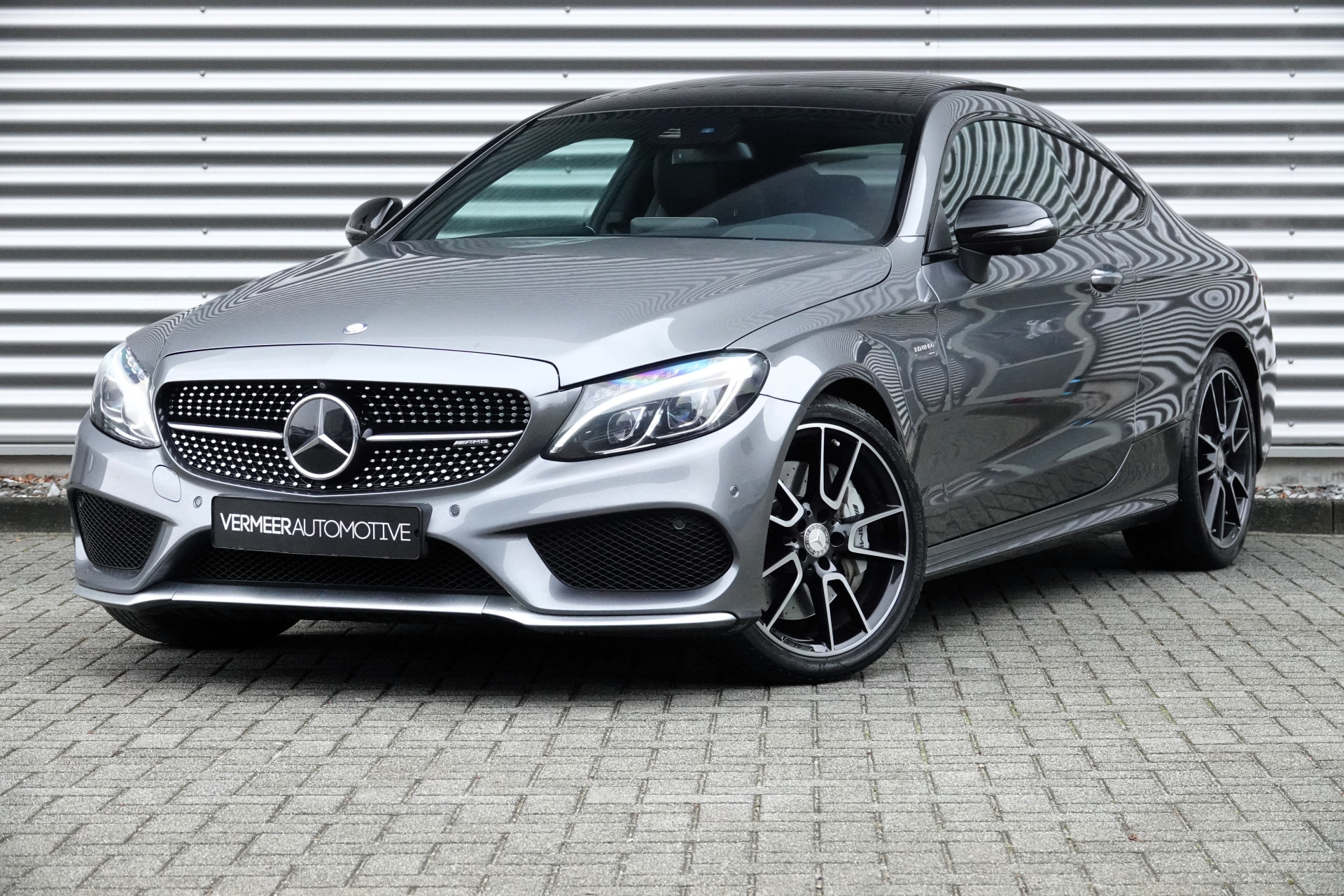 tweedehands Mercedes-Benz C-Klasse Coupé AMG 43 4MATIC | Pano | Burmester | HUD | Memory | Sportuitlaat | Ventilatie | 360 |  – beschikbaar bij Van de Velde Auto’s