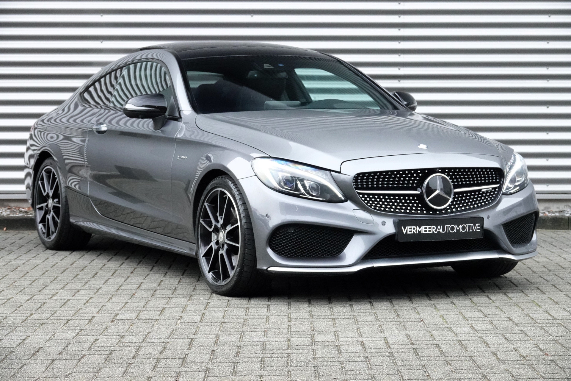 tweedehands Mercedes-Benz C-Klasse Coupé AMG 43 4MATIC | Pano | Burmester | HUD | Memory | Sportuitlaat | Ventilatie | 360 |  – beschikbaar bij Van de Velde Auto’s