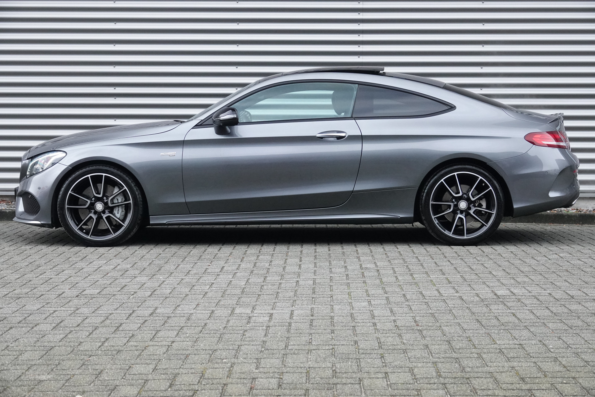 tweedehands Mercedes-Benz C-Klasse Coupé AMG 43 4MATIC | Pano | Burmester | HUD | Memory | Sportuitlaat | Ventilatie | 360 |  – beschikbaar bij Van de Velde Auto’s